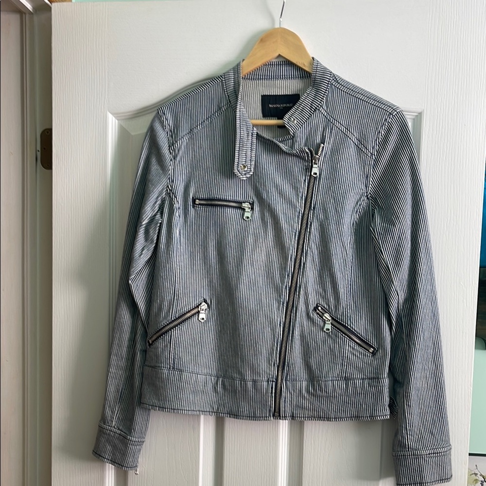 Striped Blue Women's Jacket